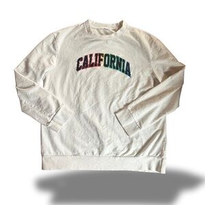 White California Rainbow Long Sleeve Vintage T-Shirt Tee Gay LGBTQ